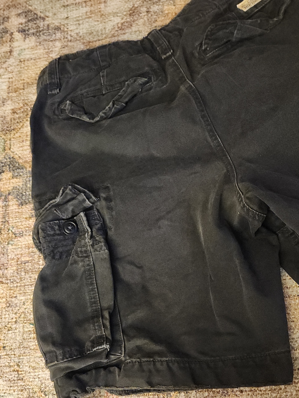 Abercrombie & Fitch Twill 7 Pocket Af Cargo Shorts- Heavy Baggy Y2K Style Sz30 - Picture 8 of 16